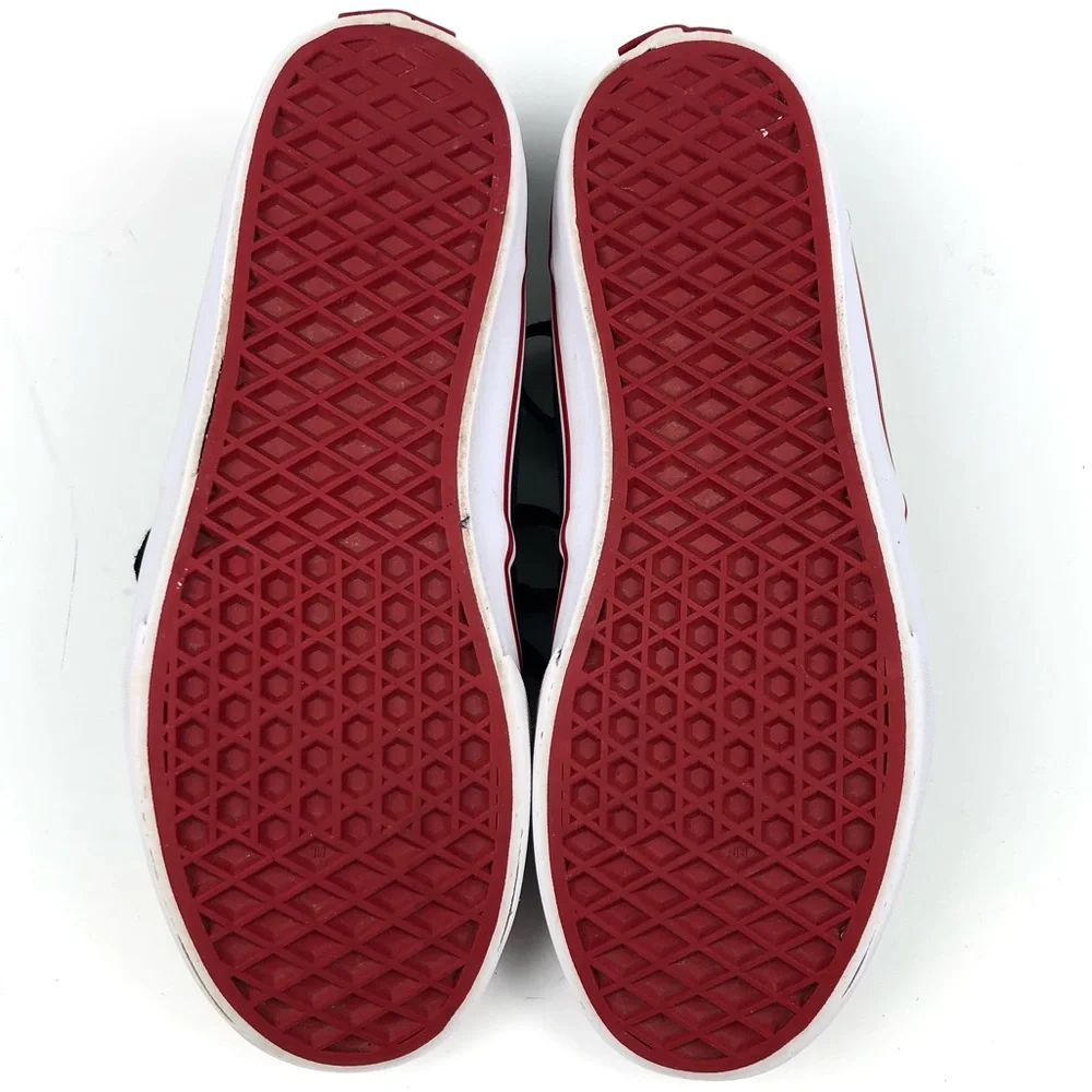 Vans Youth Gray/Red Trim Canvas Low Top Sneakers Size 6